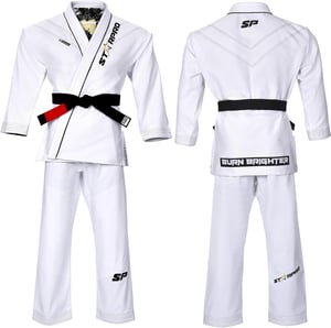 Starpro Ronin BJJ Gi 355g Pamučna Mješavina Kimono Bijeli Crni Unisex Borilačka Odjeća Za Trening i Natjecanje