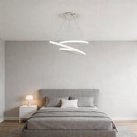 STARRYOL LED závesné svietidlo 68W prstencový luster 4000K biele svetlo okrúhly dizajn stropné svietidlo do obývačky, spálne a jedálne 7