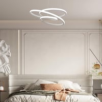 STARRYOL LED závesné svietidlo 68W prstencový luster 4000K biele svetlo okrúhly dizajn stropné svietidlo do obývačky, spálne a jedálne 6