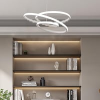 STARRYOL LED závesné svietidlo 68W prstencový luster 4000K biele svetlo okrúhly dizajn stropné svietidlo do obývačky, spálne a jedálne 8