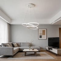 STARRYOL LED závesné svietidlo 68W prstencový luster 4000K biele svetlo okrúhly dizajn stropné svietidlo do obývačky, spálne a jedálne 3