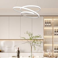 STARRYOL LED závesné svietidlo 68W prstencový luster 4000K biele svetlo okrúhly dizajn stropné svietidlo do obývačky, spálne a jedálne 1