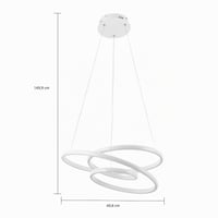 STARRYOL LED závesné svietidlo 68W prstencový luster 4000K biele svetlo okrúhly dizajn stropné svietidlo do obývačky, spálne a jedálne 5
