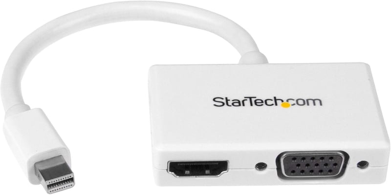 StarTech MDP2HDVGAW Mini DisplayPort - HDMI/VGA utazási adapter - fehér