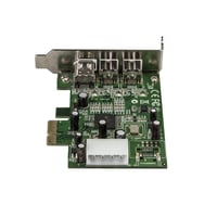 3-portová karta StarTech FireWire PCIe Combo – 1x FireWire 400 1394A a 2x FireWire 800 1394B – Nízkoprofilová karta PCI Express 6