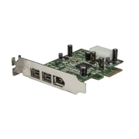 3-portová karta StarTech FireWire PCIe Combo – 1x FireWire 400 1394A a 2x FireWire 800 1394B – Nízkoprofilová karta PCI Express 1