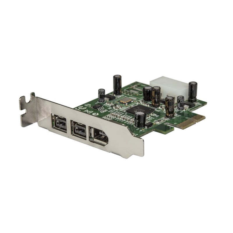 3-portová karta StarTech FireWire PCIe Combo – 1x FireWire 400 1394A a 2x FireWire 800 1394B – Nízkoprofilová karta PCI Express