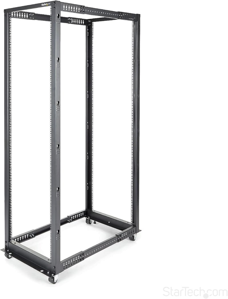 StarTech 42U mobil nyitott keret szerver rack 19 hüvelykes hálózati szekrény kerekekkel