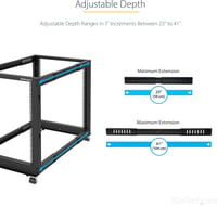 StarTech 42U mobil nyitott keret szerver rack 19 hüvelykes hálózati szekrény kerekekkel 3