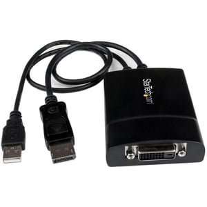 Adaptor activ StarTech.com DP2DVID2 DisplayPort la Dual Link DVI-D cu alimentare USB, rezoluție până la 2560x1600