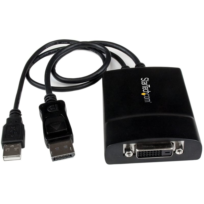 Adaptor activ StarTech.com DP2DVID2 DisplayPort la Dual Link DVI-D cu alimentare USB, rezoluție până la 2560x1600