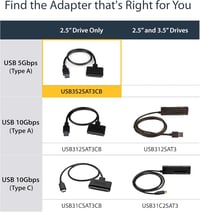 StarTech USB3S2SAT3CB USB 3.0 – SATA adapter kábel 2,5" SSD/HDD meghajtókhoz 6