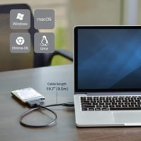 StarTech USB3S2SAT3CB USB 3.0 – SATA adapter kábel 2,5" SSD/HDD meghajtókhoz 3