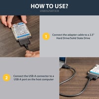 StarTech USB3S2SAT3CB USB 3.0 – SATA adapter kábel 2,5" SSD/HDD meghajtókhoz 5