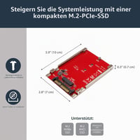 Adaptér StarTech U2M2E125 M.2 PCIe NVMe na U.2 SFF-8639 pre 2,5" disky 3
