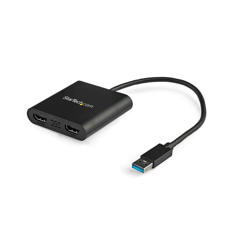 Adaptér StarTech USB-A 3.0 na duálne HDMI pre Windows, 4K 30Hz a 1080p 60Hz, režim rozšírenia alebo zrkadlenia, prevodník USB na monitor