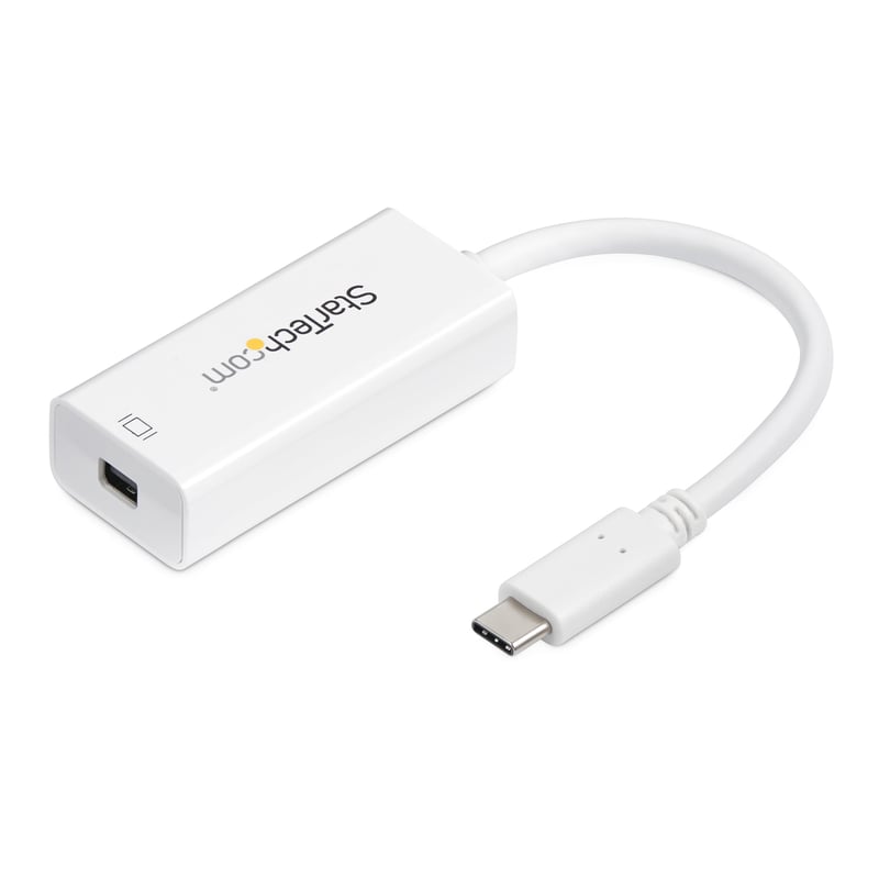 StarTech USB-C na Mini DisplayPort adaptér 4K 60Hz HBR2 DP Alt Mode biely konvertor