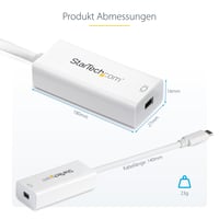 StarTech USB-C na Mini DisplayPort adaptér 4K 60Hz HBR2 DP Alt Mode biely konvertor 6