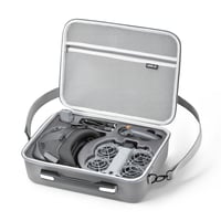 Prenosná taška STARTRC z PU kože pre DJI Neo Motion Fly More Combo a príslušenstvo Goggles N3, nabíjaciu stanicu RC Motion 3, sivá 1