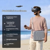 Prenosná taška STARTRC z PU kože pre DJI Neo Motion Fly More Combo a príslušenstvo Goggles N3, nabíjaciu stanicu RC Motion 3, sivá 9