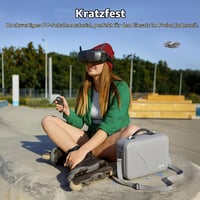 Prenosná taška STARTRC z PU kože pre DJI Neo Motion Fly More Combo a príslušenstvo Goggles N3, nabíjaciu stanicu RC Motion 3, sivá 5