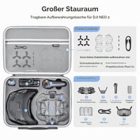 Prenosná taška STARTRC z PU kože pre DJI Neo Motion Fly More Combo a príslušenstvo Goggles N3, nabíjaciu stanicu RC Motion 3, sivá 2