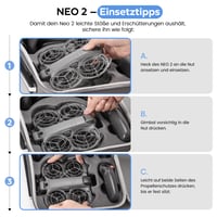 Prenosná taška STARTRC z PU kože pre DJI Neo Motion Fly More Combo a príslušenstvo Goggles N3, nabíjaciu stanicu RC Motion 3, sivá 4