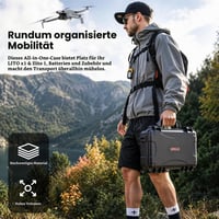 STARTRC Vodotesné tvrdé puzdro pre dron DJI Lito 1 a Lito X1 Combo – Ochranná prenosná taška 5