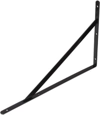 STARVAST Polctartó Konzol 6 db 90 Fokos Acél Háromszög Tartó 400x250mm Fekete Fali Rögzítéssel Csavarokkal 4