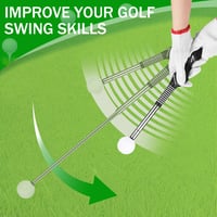 Starvortex Golf Swing Trainer Kar- és Ütésjavító Edzőeszköz Beltéri Kültéri Gyakorláshoz - Black, Normale Größe 3