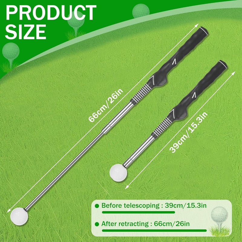 Starvortex Golf Swing Trainer Kar- és Ütésjavító Edzőeszköz Beltéri Kültéri Gyakorláshoz - Black, Normale Größe