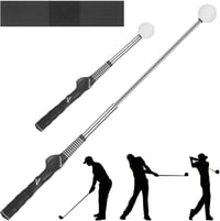 Starvortex Golf Swing Trainer Kar- és Ütésjavító Edzőeszköz Beltéri Kültéri Gyakorláshoz - Black, Normale Größe 1