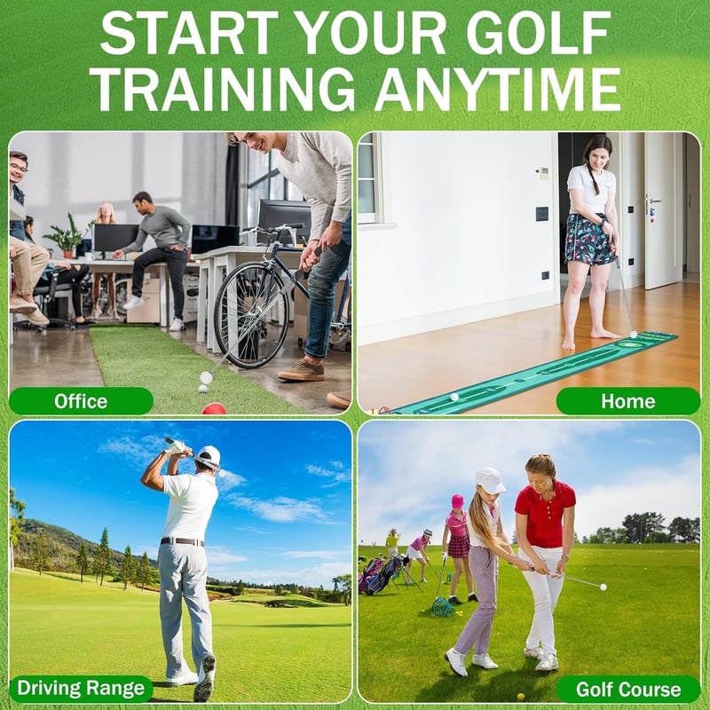 Starvortex Golf Swing Trainer Kar- és Ütésjavító Edzőeszköz Beltéri Kültéri Gyakorláshoz - Black, Normale Größe