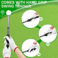 Starvortex Golf Swing Trainer Kar- és Ütésjavító Edzőeszköz Beltéri Kültéri Gyakorláshoz - Black, Normale Größe 6
