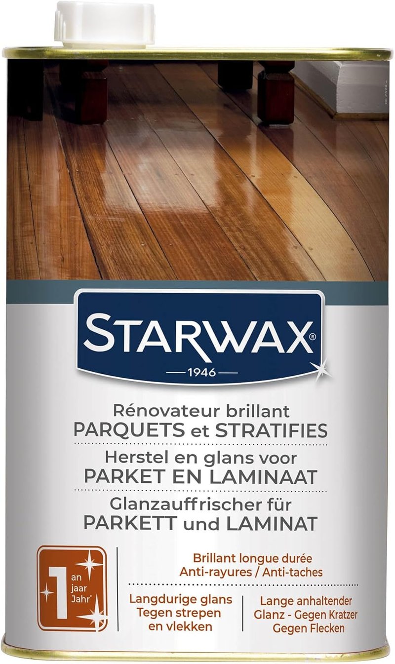 STARWAX Parketta Fénytartó Ápoló 1L - Hosszantartó Fény és Karcolás Elleni Védelem