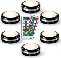 Iluminat LED cu baterii autoadeziv Starxing cu 2 telecomenzi, reglabil, 4000K, negru, pentru holuri, scări, vitrine, bucătărie, garaj 1