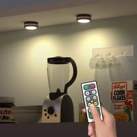 Iluminat LED cu baterii autoadeziv Starxing cu 2 telecomenzi, reglabil, 4000K, negru, pentru holuri, scări, vitrine, bucătărie, garaj 6