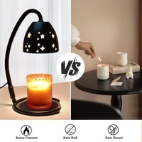 Lampă de încălzire pentru lumânări Starxing, reglabilă, cu temporizator și suport pentru pahar, negru 4
