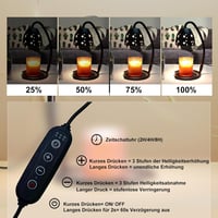 Lampă de încălzire pentru lumânări Starxing, reglabilă, cu temporizator și suport pentru pahar, negru 3
