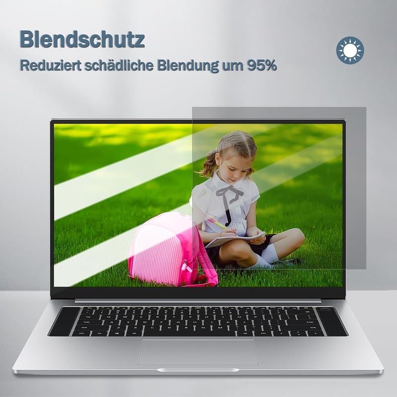 STARY 15,6" Laptop Betekintésvédelmi Fólia - Kék Fény Szűrő, Csillogásmentes, Eltávolítható, Lenovo HP Dell Acer Samsung Asus Kompatibilis