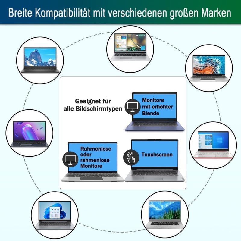 STARY 15,6" Laptop Betekintésvédelmi Fólia - Kék Fény Szűrő, Csillogásmentes, Eltávolítható, Lenovo HP Dell Acer Samsung Asus Kompatibilis