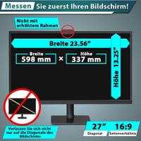 STARY 27 hüvelykes monitorszűrő 2db kék fény szűrés privátszféra védelem 2