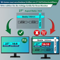 STARY 27 hüvelykes monitorszűrő 2db kék fény szűrés privátszféra védelem 7