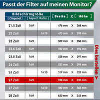 STARY 27 hüvelykes monitorszűrő 2db kék fény szűrés privátszféra védelem 3