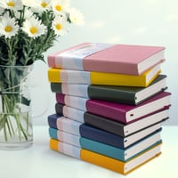 STATIONERY ISLAND Zápisník A5 s tvrdou väzbou a linkami, hrubý denník s 360 stranami, 100g papier, citrónovo žltý, na písanie, prácu a štúdium 9