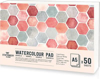 Bloc de hârtie pentru acuarelă Stationery Island A5, 300g, 50 de coli, hârtie pentru acuarelă pentru începători și studenți, caiet de schițe 1
