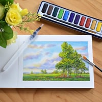 Bloc de hârtie pentru acuarelă Stationery Island A5, 300g, 50 de coli, hârtie pentru acuarelă pentru începători și studenți, caiet de schițe 7