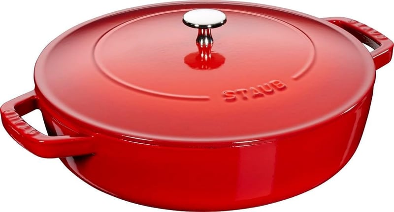 Staub Chistera sütőtál 28 cm öntöttvas indukciós cherry red - 28 inches, cherry red