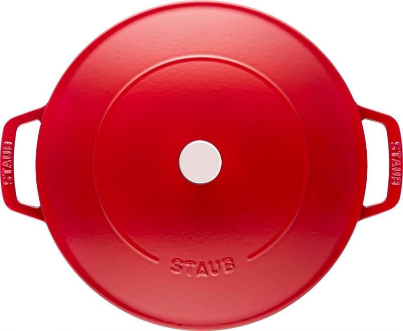 Staub Chistera sütőtál 28 cm öntöttvas indukciós cherry red - 28 inches, cherry red