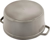 STAUB Cocotte posuda od lijevanog željeza s poklopcem, 30 cm, 8,35 L, okrugla, grafitno siva, za sve vrste štednjaka, indukcija, proizvedeno u Francuskoj 5
